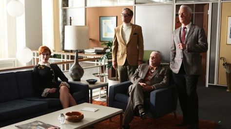 The Power Rankings! A Titan Goes Out Strong! A Shocker! Flux! A Guy in a Dog Suit! Mad Men Interior, Mad Men Interior Design, Men Interior Design, Mad Men Office, Mad Men Decor, Men Decor, Retro Interior Design, Drama Tv Series, Dog Suit