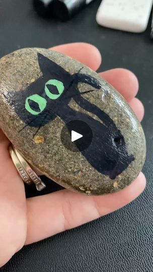 93K views · 663 reactions | Painted Black Cat Rocks 🖤MORE ideas & Supplies - https://rockpainting101.com/halloween-rock-painting-ideas/  👀🖤

#stonepainting #rockpaintingideas #diyhalloween #halloweenrocks #halloweencraft | Rock Painting 101 Cat Rocks, Painting 101, Diy Rock Art, Halloween Rocks, Rock Painting, Stone Painting, Holiday Decorations, Rock Art, Halloween Diy