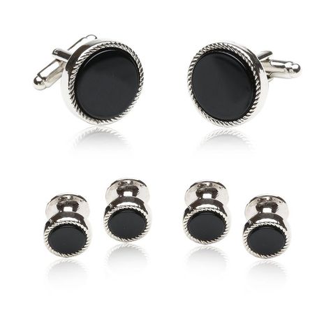 Ribbed Tuxedo Cufflinks & Studs Formal Set Unique Designed French Cuff Links Mens Wedding Business for Men Mother of Pearl Cufflinks and Studs with Presentation Gift Box Onyx Cufflinks, Tuxedo Studs, Tuxedo Accessories, Pearl Cufflinks, Onyx Colour, French Cuff Shirts, French Cuff, Wedding Business, Black Tie Event