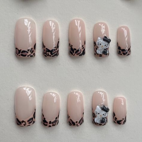 hello kitty sets always eat 🐆 - - - - #hellokittynails #hknails #sanrionails #cheetahnails #leopardnails #sanrio #y2knails #cutenails #animalnails #nailinspo #ykkrylix #nailart #fyp #viral #explorepage Nails Hello Kitty, Cheetah Nails, Hello Kitty Nails, Y2k Nails, Leopard Nails, Animal Nails, Pretty Nails, Cute Nails, Nail Ideas