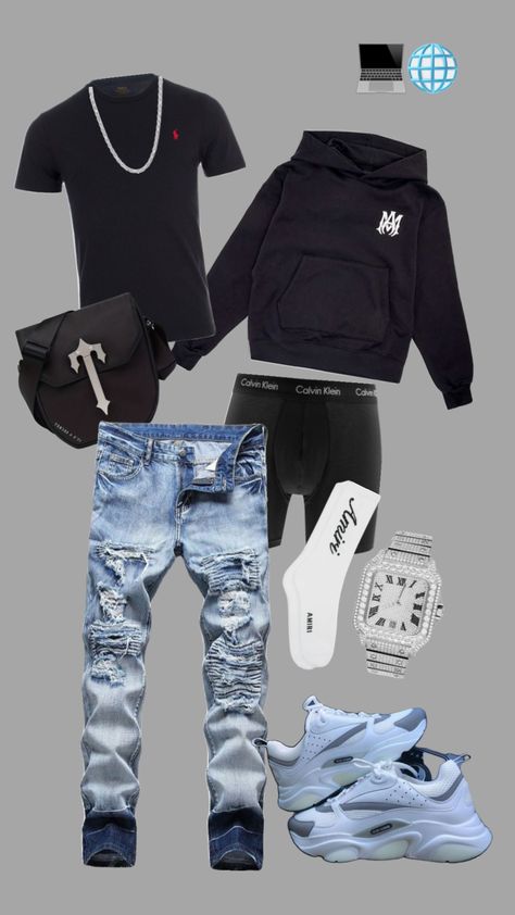 #outfitinspo Guys Fashion Swag, Drippy Outfit, Boyfriend Outfit, Drip Outfit Men, Black Men Fashion Swag, Y2k Men, Culture Clothing, Swag Outfits Men, Swag Men