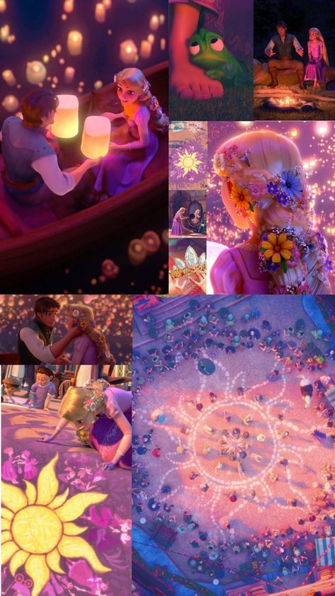 Lockscreen Aesthetic Purple, Rapunzel E Flynn, Aesthetic Purple Theme, Rapunzel Y Flynn, Rapunzel Flynn Rider, Lilac Theme, Princesa Rapunzel Disney, Tangled Wallpaper, Image Princesse Disney