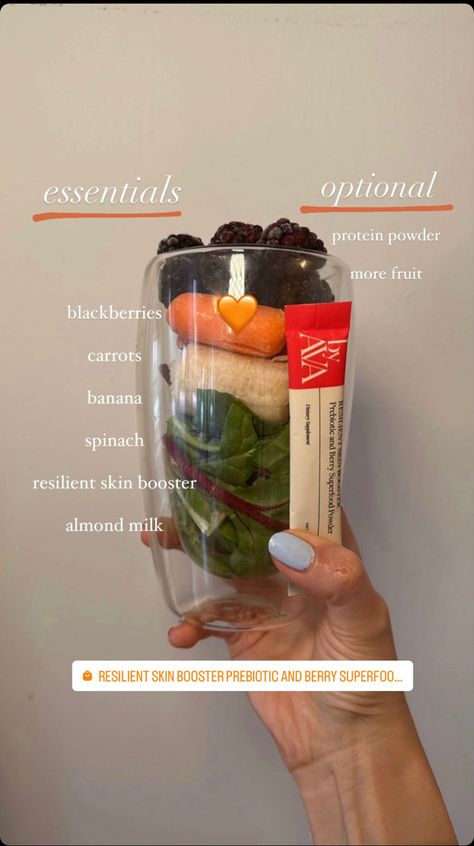 Mix our resilient skin booster to this smoothie recipe for glowing,plumping jello skin Jello Skin, Skin Booster, Smoothie Recipes Healthy Breakfast, Breakfast Smoothie Recipes, Healthy Breakfast Smoothies, Glass Water Bottle, Breakfast Smoothie, Skin Food, Smoothie Recipe