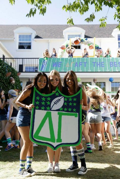 Delta Gamma Bid Day #DeltaGamma #DG #BidDay #sorority Alpha Gamma Delta Bid Day, Delta Gamma Shirt, Service For Sight Delta Gamma, Alpha Gamma Delta Graphic, Alpha Gamma Delta Buttons, Seattle University, Hotty Toddy, Tri Delta, Bid Day Themes