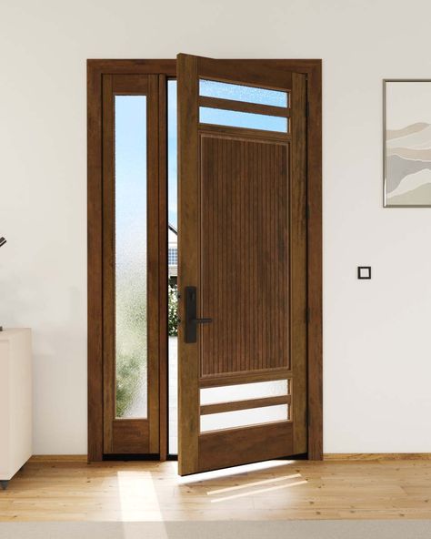 Wood and glass partition