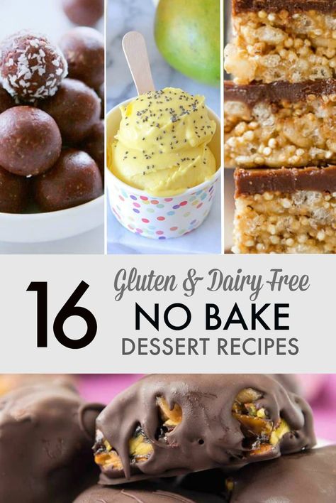 No Bake No Dairy Desserts, Easy No Dairy Dessert, Gf Df No Bake Desserts, Easy Dairy And Gluten Free Desserts, Quick Gluten And Dairy Free Desserts, Gluten And Dairy Free Birthday Desserts, Non Dairy And Gluten Free Desserts, No Bake Vegan Gluten Free Desserts, Gluten Nut Dairy Free Recipes