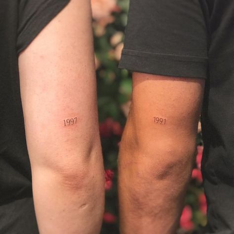 1991 Tattoo, 1997 Tattoo Ideas, Birth Year Tattoo Ideas, Year Tattoo Ideas, 1997 Tattoo, Year Tattoos, Birth Year Tattoo, Sticker Sleeve, 777 Tattoo