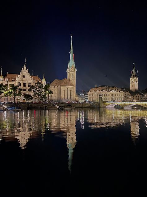 Beautiful summer night in Zurich Zurich In December, Switzerland At Night, Zurich Night, 2024 Board, Lake Zurich, Vision Board Pictures, Cute Instagram Pictures, Countries To Visit, Zurich Switzerland