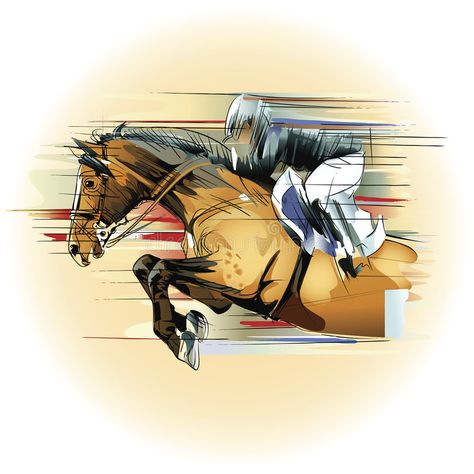 Jumping horse and jockey. Vector illustration of a jumping horse and jockey , #AFFILIATE, #jockey, #horse, #Jumping, #jumping, #illustration #ad Horse Jumping Illustration, Jumping Illustration, Graphic Animals, Jumping Horse, Horse Drawings, Horse Jumping, Stock Photography Free, Stock Vector, Vector Illustration