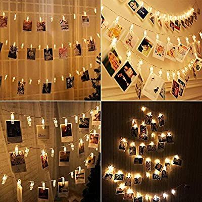 Photo Clip String Lights, Battery Operated Garland, Lamp Photo, Clip String Lights, Christmas Fairy Lights, Clip Lamp, Clip Lights, Light Wedding, Indoor String Lights