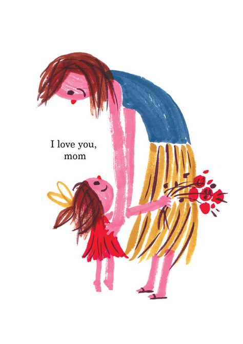 mother's day card | www.facebook.com/allthings.page | Joanne Liu | Flickr 가족 일러스트, Mothers Day Drawings, Mothers Day Poster, Mom Art, Family Illustration, Mom Day, Love You Mom, Mother's Day Card, Mothers Day Cards