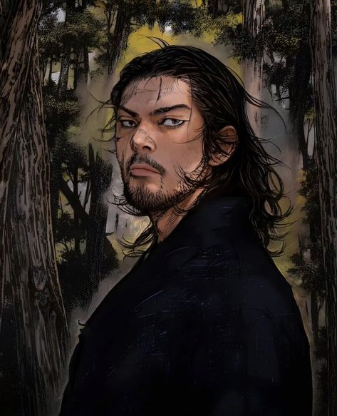 Miyamoto Musashi Art, Takehiko Inoue, Vagabond Manga, Miyamoto Musashi, 얼굴 그리기, Samurai Art, Poses References, Bleach Anime, Anime Life