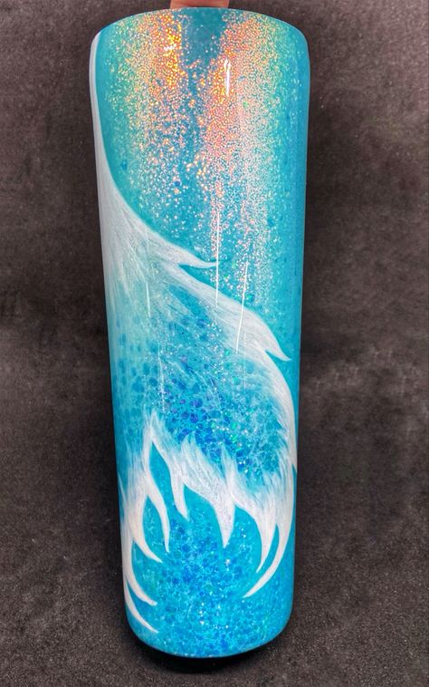 Ocean Tumbler Ideas, Mermaid Tumbler Ideas, Hand Painted Tumblers, Etsy Cups, Painted Tumblers, Ocean Tumbler, Mermaids Tail, Halloween Tumblers, Mermaid Tumbler