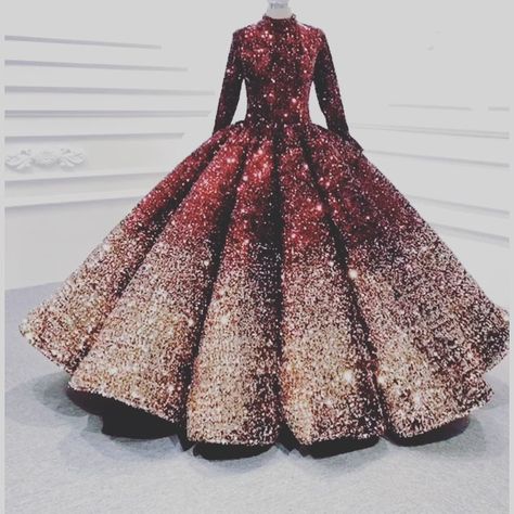 High Neck Ball Gown, High Neck Dress Formal, Rose Prom Dress, Sequin Ball Gown, Long Sleeve Ball Gowns, Quince Dress, Punjabi Dress, Bollywood Outfits, Pakistani Fancy Dresses