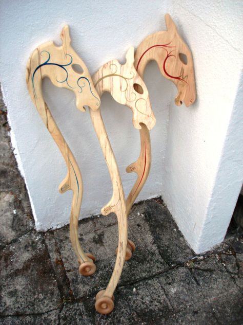 Woodworking Plans Patterns, Horse Toys, Stick Horses, Hobby Horses, Carpentry Projects, Woodworking Toys, Toy Maker, Wooden Horse, Learn Woodworking