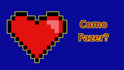 Como Fazer Um Coração Em Pixel Art - Aprendartes Minecraft Tnt, Pixel Art Minecraft, Pixel Png, Pixel Art, Minecraft, Art