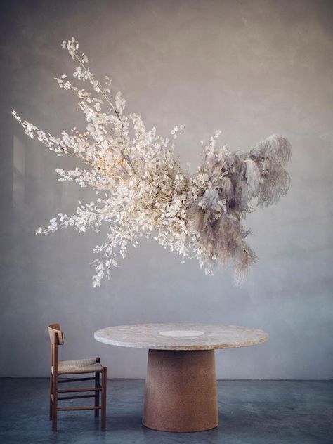 Whitewash Floral Design. Ethereal floating floral designs in washed white tones and delicate suspended designs. Florist - Ruby Mary Lennox Ceremony Signing Table, Flower Installation, The Lane, Table Inspiration, Sydney Wedding, Hanging Flowers, Dried Flower Arrangements, Wedding Dreams, Arte Floral