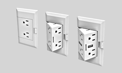 Smart Home Control, 3d Cnc, Ideas Hogar, Home Technology, Wall Plug, Wall Outlets, Electrical Outlets, Cool Inventions, Home Gadgets