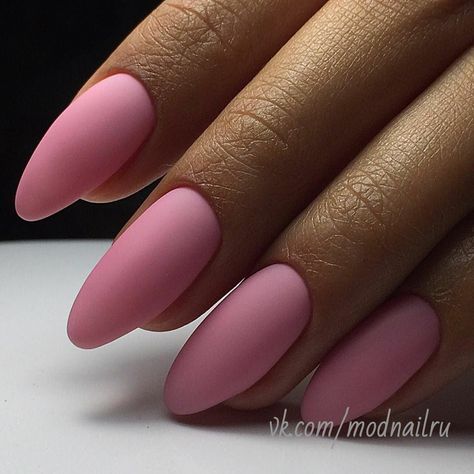 Matte Almond Nails, Pastel Pink Nails, Oval Nails Designs, Matte Pink Nails, Teal Nails, Shape Nails, May Nails, Rose Nails, Almond Shape