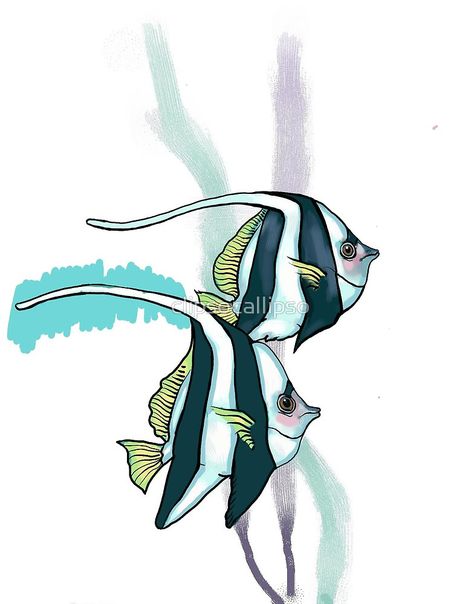 "Reef bannerfish, striped fish, underwate, digital art" by clipsocallipso | Redbubble Digital Art Cartoon Style, Digital Art Cartoon, Striped Fish, Fish Underwater, Tatoo Inspiration, Art Iphone Case, Samsung Galaxy Cases, Phone Cases Samsung Galaxy, Cartoon Styles