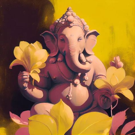 3ab89a7eb34b661ca9cbf3dc03ee8930.webp (600×600) Modern Oil Painting Pictures, Ganesh Oil Painting, Ganpati Oil Painting, Ganpati Acrylic Painting Canvas, Ganesh Abstract Painting, Ganesha Painting Acrylics, Abstract Ganesha Painting, Ganesh Illustration, Painting Of Ganesha