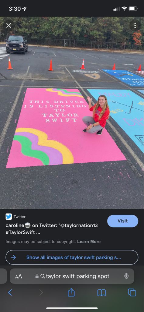 Senior Parking Spot Painting Taylor Swift, Senior Parking Space Taylor Swift, Taylor Swift Painted Parking Spot, Taylor Swift Car Ideas, Painted Parking Spots Taylor Swift, Senior Parking Spaces Harry Styles, Taylor Swift Themed Senior Parking Spots, Senior Parking Spot Ideas Taylor Swift, Mamma Mia Senior Parking Spot