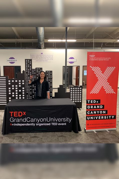 We will be the print sponsor for the TEDx GCU event coming up at the end of this month.  Here is a little a photo of the banner and table throw we did for them. Check out the link to learn more about the upcoming event. Event Sponsor Signage, Tedx Design, Tedx Event, Event Booth, Custom Table Cloth, Event Branding, Table Throw, Church Ideas, Merchandise Design