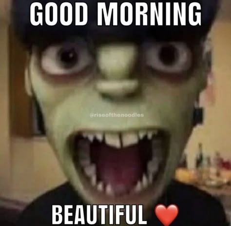 Gorillaz tee hee ♥️ Cursed Gorillaz, Noodle Gorillaz Phase 1 Pfp, My Honest Reaction Gorillaz, Gleep Glorp, Momentary Bliss Gorillaz, Gorrilaz Memes, Murdoc Gorillaz Meme, Murdoc Gorillaz, Silly Monkey