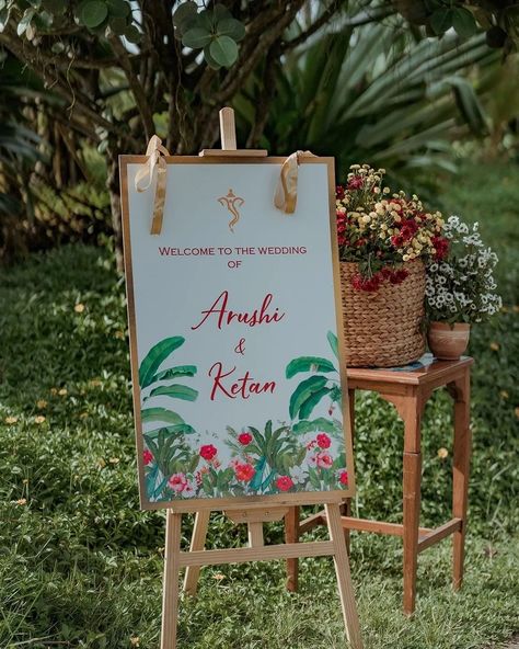 Welcoming guests with rustic elegance, their wedding signage boards adorned with delicate florals in jute baskets, Kerala kasavu and brass pots embody the richness of their cultural heritage. Event design & decor : @events_deepthi Event planning & execution : @events_deepthi Photography : @jacksonjamesphotography DJ : @arnoldheiden Bridal MUA : @magicfeather_makeoverartistry Props : @auraeventrentalstudio @nv_event_solutions Mehendi artist : @medhika_mehendi_designs Venue : @tajgreencovereso... Jute Baskets, Mehendi Artist, Indian Wedding Planner, Event Solutions, Destination Wedding Planner, Mehendi Designs, Wedding Signage, Dreamy Wedding, Wedding Coordinator