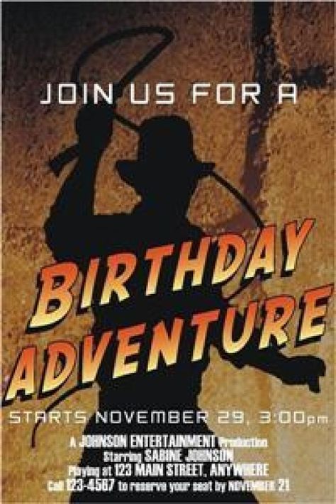 Indiana Jones birthday party ideas and themed party supplies here! Find party decorations, favors,invitations, cake, cupcake, party food and game ideas and items to throw an awesome birthday celebration.  Every child wants to be adventurous and what... Indiana Jones Birthday, Indiana Jones Birthday Party, Indiana Jones Party, Mystery Parties, Teen Party Games, Be Adventurous, Clever Kids, Birthday Party For Teens, Birthday Disney