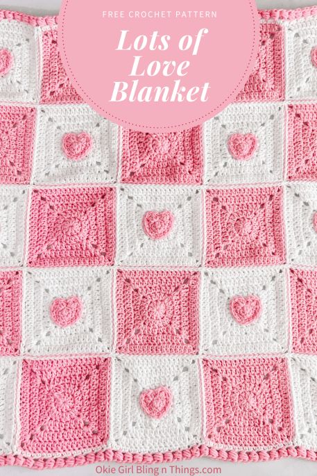 Crochet Hearts Baby Blanket, Pink Baby Crochet Blanket, Crochet Baby Granny Square Blanket, Pink Baby Blanket Crochet, Granny Square Baby Blanket Free Pattern, Baby Girl Blankets Crochet, Racetrack Rug, Baby Girl Afghan