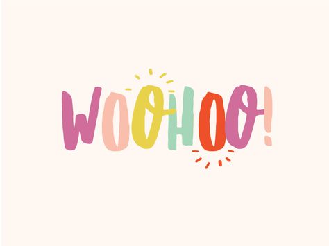 I'm so excited... by Michelle Blackshire Happy Typography, Colorful Typography, Happy Font, Fun Fonts, Graphisches Design, Tableau Pop Art, Hand Lettering Inspiration, Happy Design, Happy Words