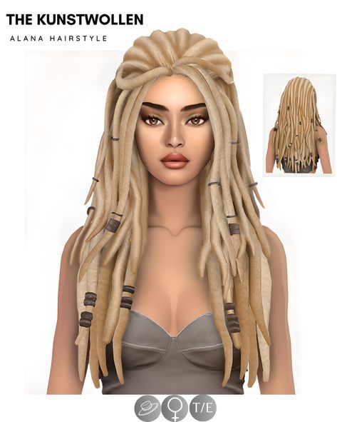 Medusa Hairstyle, The Kunstwollen, Sims 4 Curly Hair, Sims 4 Hair Male, Pelo Sims, Sims 4 Cc Folder, Sims 4 Characters, Sims 4 Mm, Sims Four