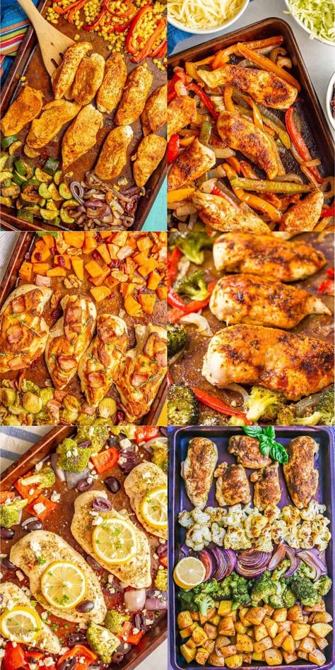 Sheet Pan Dinners Healthy, Pan Dinner Recipes, Healthy Sheet Pan, Easy Sheet Pan Dinners, Sheet Pan Suppers, Sheet Pan Dinners Recipes, Recipe Sheets, Pan Dinners, Chicken Dinners