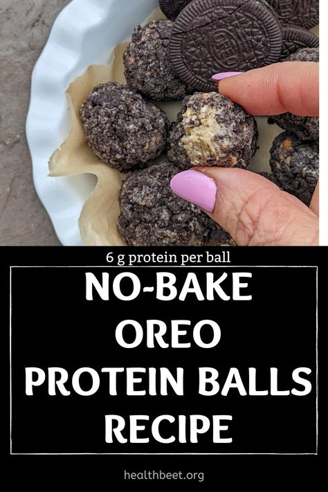 Protein Oatmeal Balls, Oreo Protein Balls, Cookies And Cream Protein Powder, Oreo Protein Shake, Cookies And Cream Protein, Powder Peanut Butter, Protein Balls Recipe, Oats Cookies, Clean Simple Eats