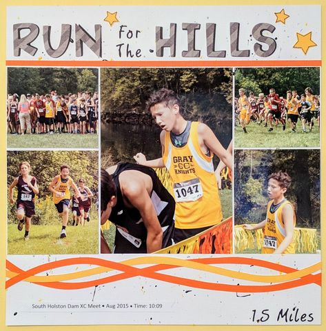 Cross Country Running Scrapbook Layouts, Cross Country Scrapbook Ideas, Cross Country Scrapbook Layouts, Running Scrapbook, Senior Boards, Cross Country Gift, 4h Projects, Scrapbooking Sports, School Scrapbook Layouts