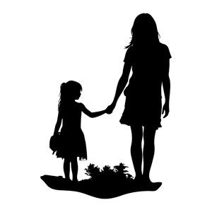 Design Store Product ID D-438607 Mom And Daughter Silhouette, Silhouette Tattoo, Hand Silhouette, Silhouette Tattoos, Gallery Wallpaper, Silhouette America, Art Gallery Wallpaper, Rock Painting Designs, Painting Designs