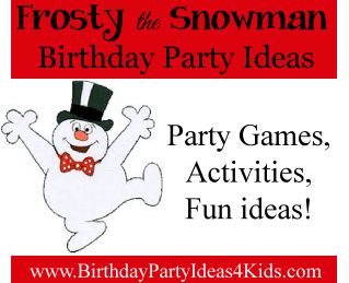 Frosty the Snowman Party Ideas Frosty The Snowman Party, Snowman Birthday Party, Ideas For Party Games, The Snowman Movie, Teen Christmas Party, Snowman Games, Carnival Games For Kids, School Holiday Party, Winter Party Themes