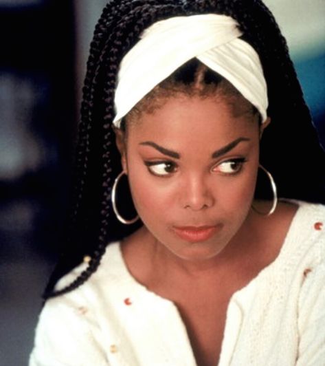 Janet Jackson in 'Poetic Justice'. Janet Jackson Poetic Justice, Justice Makeup, 1990 Style, Poetic Justice Braids, Big Box Braids, Big Box Braids Hairstyles, Long Box Braids, Afro Puff, Box Braids Styling