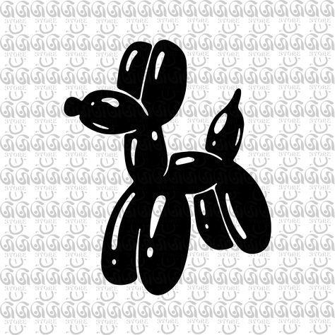 Balloon Dog Svg, Balloon Dog Drawing, Miniature Youtube, Quality Drawing, Animal Svg, Dog Svg, Cricut Png, Birthday Svg, Balloon Dog