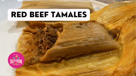 Tamale Meat Recipe, Sauce For Beef, Easy Tamales Recipe, Homemade Tamales Recipe, Tamales Recipe Pork, Easy Tamales, How To Make Tamales, Beef Tamales, Mexican Tamales