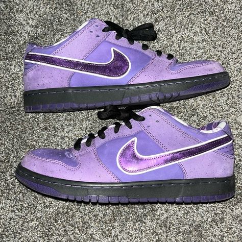 Nike x Concepts Purple Lobster Dunk Purple Lobster Dunks, Lobster Dunks, Purple Lobster, Shoes Wallpaper, Preppy Shoes, Rubber Band, Nike Air Force Sneaker, Sneakers Nike, Street Wear