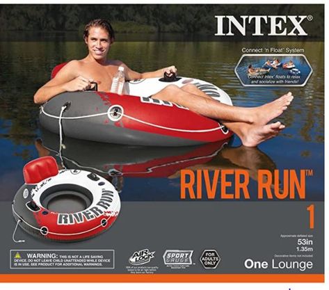 About this item Exciting new colorway Relax on a River, lake, or pool with comfort and ease Designed with a built in backrest and a mesh bottom for optimum comfort All around grab rope included for mobility and easy use Lake Rafts, Floating Tube, Inflatable Cooler, Pool Tube, River Float, Floating Water, Inflatable Float, Tubing River, Water Tube