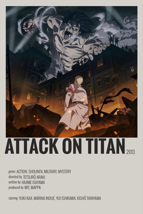 Attack On Titan Poster, Anime Prints, Aot Anime, Film Posters Minimalist, Poster Anime, Anime Wall, Anime Printables, Anime Watch, Anime Titles