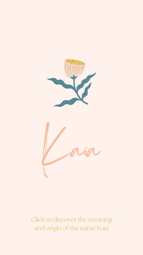 Discover the meaning and origin of the name Kaia. K Names With Meaning, Kaia Name Meaning, Kaia Name, Clara Name, Kristina Core, Pregnancy Meals, Norse Names, Baby Name Meaning