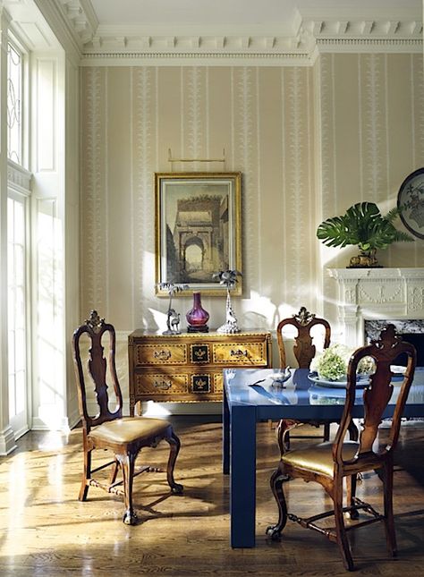 Table Traditional Formal Dining Room, Suzanne Rheinstein, Furlow Gatewood, Timothy Corrigan, Parsons Table, Traditional Dining Rooms, English Country Style, Modern Dining Room Tables, Traditional Dining Room