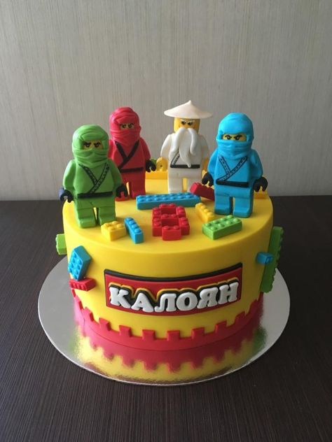 Green Ninjago Cake, Ninja Go Cake, Ninjago Birthday Cake, Ninja Birthday Cake, Ninja Themed Birthday Party, Ninjago Cake, Ninja Cake, Lego Ninjago Party, Lego Ninjago Birthday