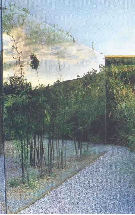 . Mirror Garden Wall, Mirror Fence, Mirror Garden, Mirror In Garden, Mirrored Garden Wall, Outdoor Mirror On Fence, Landscape Mirror, Mirrors In Landscape, Garden Mirrors Ideas Outdoors