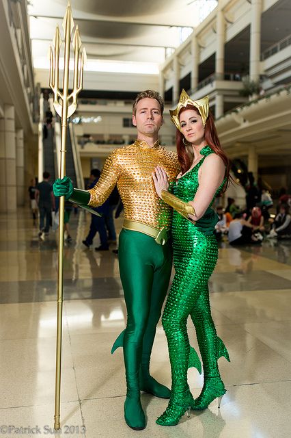 Aqua Man and Wife | MegaCon, March 16, 2013 Mera Aquaman Costume, Aquaman Halloween Costume, Aquaman And Mera Costume, Aqua Man Costume, Mera Costume, Aquaman And Mera, Mera Cosplay, Aquaman Costume, Aquaman Cosplay