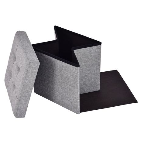 Giantex Folding Storage Cube Ottoman Seat Stool Box Footrest Furniture Decor Light Gray *** Check out this great product. (This is an affiliate link) Dorm Ottoman, Storage Cube Ottoman, Toy Chests, Folding Ottoman, Padded Stool, Storage Ottomans, Small Ottoman, Storage Cube, Modern Upholstery